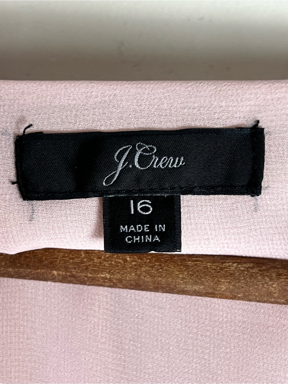 J Crew Blush Pink Velvet V-Neck Long Sleeve Peplum Blouse Size 16 Top - Picture 7 of 11